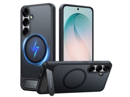 Torras – Pstand ochranné puzdro so stojanom pre Samsung Galaxy S26 Plus – čierne