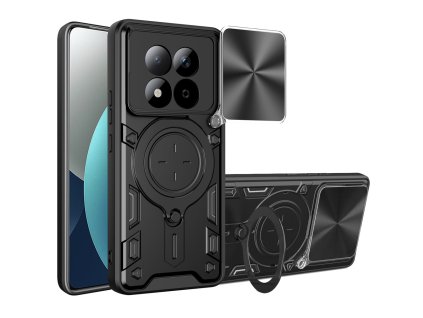 Techsuit – CamGuard Pro ochranné puzdro s krytom fotoaparátu pre Xiaomi Redmi Note 15 Pro 4G – čierne