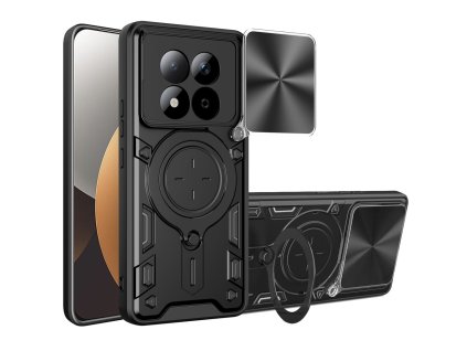 Techsuit – CamGuard Pro ochranné puzdro s krytom fotoaparátu pre Xiaomi Redmi Note 15 Pro 5G – čierne