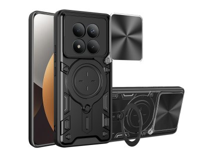 Techsuit – CamGuard Pro ochranné puzdro s krytom fotoaparátu pre Xiaomi Redmi Note 15 Pro+ 5G / Poco M8 Pro 5G – čierne