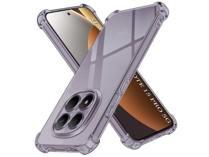 Techsuit - Shockproof Clear Silicone - Xiaomi Redmi Note 15 Pro 5G - Smoke Black