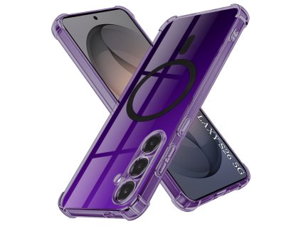 Techsuit - Shockproof Clear Silicone MagSafe - Samsung Galaxy S26 - Smoke Black