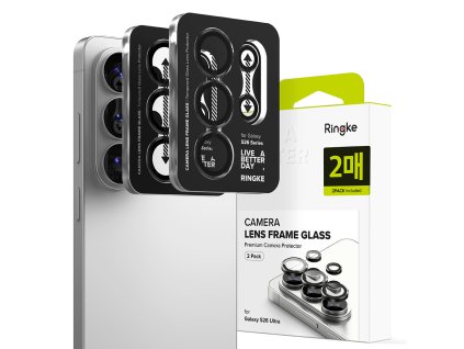Ringke - Camera Lens Frame Glass (2 pack) - Samsung Galaxy S26 Ultra - Black