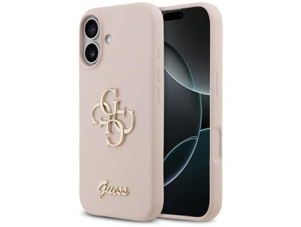 Guess - Silicone Big 4G Script (GUHCP17SSC4GSMP) - iPhone 17 - Light Pink