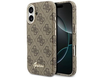 Guess - 4G Script MagSafe puzdro pre iPhone 17 - hnedé