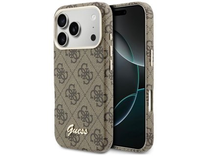 Guess - 4G Script MagSafe (GUHMP17L5P4FWMSW) - iPhone 17 Pro - Brown