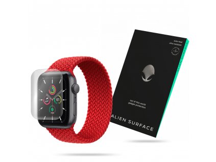 Alien Surface tvrdené sklo [3ks balenie - Celá obrazovka] - Apple Watch 4 / 5 / 6 / SE / SE 2 (44mm) - Transparent