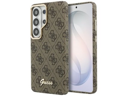 Guess - 4G Script MagSafe puzdro pre Samsung Galaxy S26 - hnedé