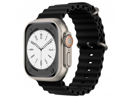 Techsuit Remienok (W038) - Apple Watch 1/2/3/4/5/6/7/8/SE/SE 2/Ultra (42/44/45/49mm) - čierna