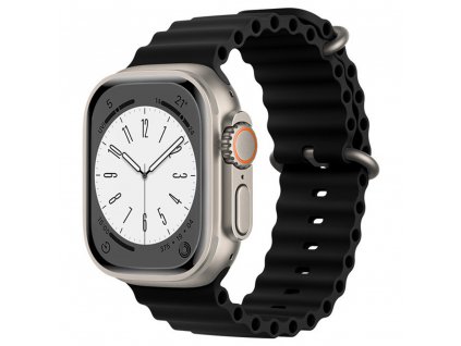 Techsuit Remienok (W038) - Apple Watch 1/2/3/4/5/6/7/8/SE/SE 2 (38/40/41mm) - čierna