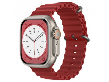 Techsuit Remienok (W038) - Apple Watch 1/2/3/4/5/6/7/8/SE/SE 2/Ultra (42/44/45/49mm) - Wine Red