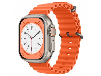 Remienok (W038) - Apple Watch 1/2/3/4/5/6/7/8/SE/SE 2/Ultra (42/44/45/49mm) - oranžová