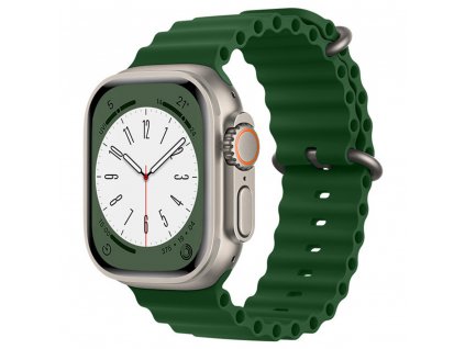 Remienok (W038) - Apple Watch 1/2/3/4/5/6/7/8/SE/SE 2/Ultra (42/44/45/49mm) - Army Green