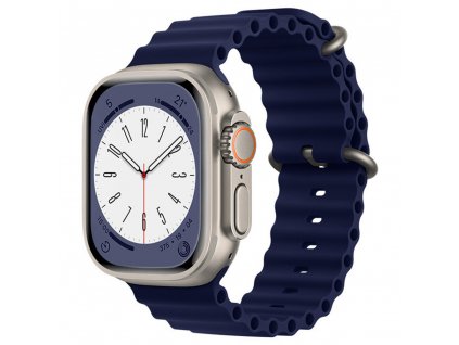 Techsuit Remienok (W038) - Apple Watch 1/2/3/4/5/6/7/8/SE/SE 2/Ultra (42/44/45/49mm) - Dark modrá