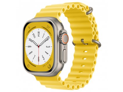 Techsuit Remienok (W038) - Apple Watch 1/2/3/4/5/6/7/8/SE/SE 2/Ultra (42/44/45/49mm) - Yellow