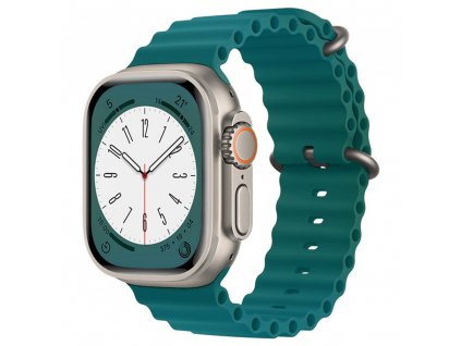 Remienok (W038) - Apple Watch 1/2/3/4/5/6/7/8/SE/SE 2/Ultra (42/44/45/49mm) - Office Green