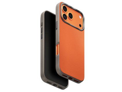 UNIQ - Lyden Leatherette Case - iPhone 17 Pro - Orange / Beige