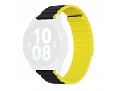 Dux Ducis LD Series remienok pre - Huawei Watch GT 2 (46mm)/GT 2 pre/GT 3 pre (46mm)/Ultimate, Xiaomi Watch S1 - Čierna / Žltá