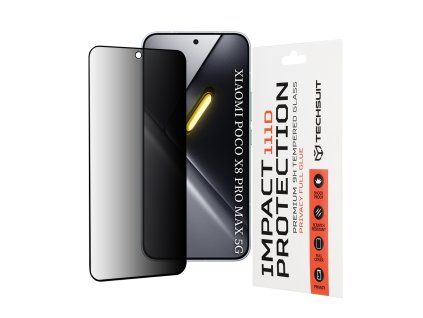 Techsuit - 111D Privacy Full Glue - Xiaomi Poco X8 Pro Max - Black