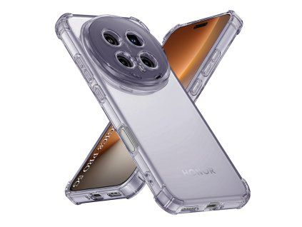 Techsuit - Shockproof Clear Silicone - Honor Magic8 Pro - Smoke Black