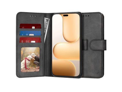 Techsuit - Diary Book puzdro pre Honor 600 Lite - čierne