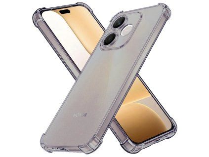 Techsuit - Shockproof Clear Silicone - Honor 600 Lite - Smoke Black