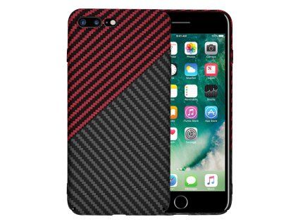 Techsuit - Carbonite FiberShell puzdro pre iPhone 7 Plus / iPhone 8 Plus - červené