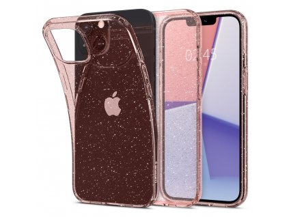 Liquid Crystal kryt na - iPhone 13 Mini - Glitter ružová