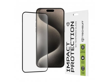 111D Full Cover / Full Glue Glass - iPhone 15 Pro Max - Black
