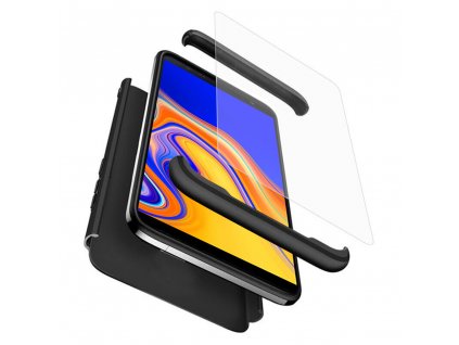 GKK 360 Puzdro + Ochranné sklo na displej - Samsung Galaxy J4 Plus - čierna