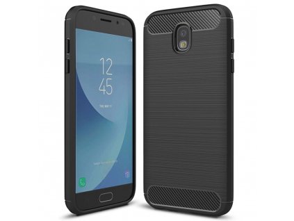 Techsuit Carbon Silicone obal na - Samsung Galaxy J3 2017 - Čierna