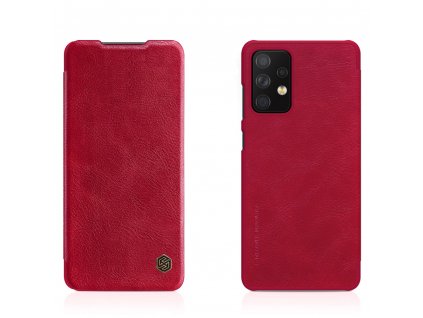 Nillkin Qin Kožený obal pre - Samsung Galaxy A72 4G / A72 5G - červená