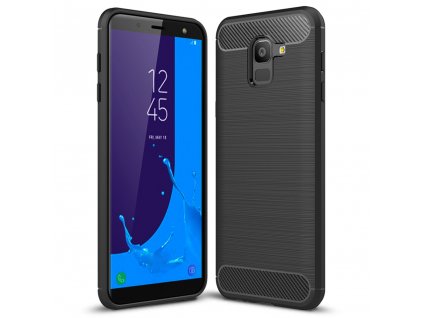 Techsuit Carbon Silicone obal na - Samsung Galaxy J6 2018 - Čierna