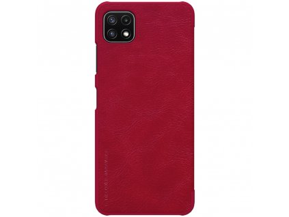 Nillkin Qin Kožený obal pre - Samsung Galaxy A22 5G - červená