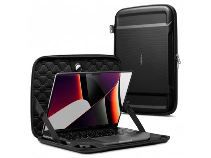 Spigen Rugged Armor Pouch - Obal pre MacBook, Acer, HP, Lenovo, Dell s veľkosťou 13 - 14 palcov / 350 x 250 x 25 mm (max.) - čierna