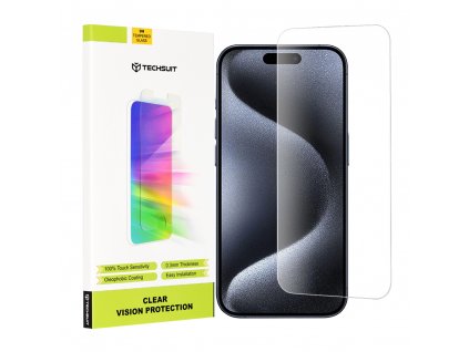 Techsuit Clear Vision tvrdené sklo - iPhone 15 pro - Transparent