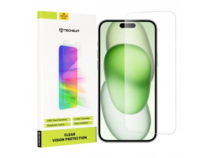 Techsuit Clear Vision tvrdené sklo - iPhone 15 Plus - Transparent