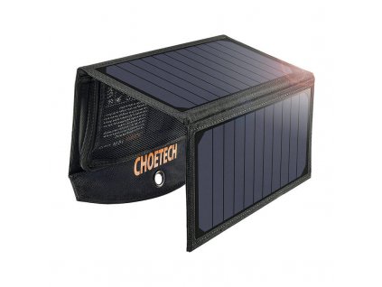Choetech Skladacia solárna Nabíjačka SC001 19W 2xUSB (čierna)