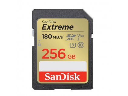 SanDisk Pameťová karta EXTREME SDXC 256 GB 180/130 MB/s UHS-I U3 (SDSDXVV-256G-GNCIN)