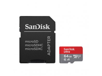 SanDisk Pameťová karta ULTRA ANDROID microSDXC 64 GB 140MB/s A1 Cl.10 UHS-I + ADAPTÉR