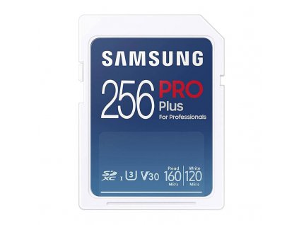Samsung pamäťová karta pro Plus 2021 SDXC 256 GB triedy 10 UHS-I/U3 V30 (MB-SD256KB/WW)