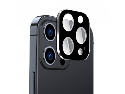 Techsuit celoplošné ochranné sklo na kameru - iPhone 15 pro / 15 pro Max - Čierna
