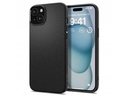 Spigen Liquid Air ochranný kryt na - iPhone 15 - Matná čierna