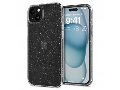 Spigen Liquid Crystal Glitter kryt na - iPhone 15 - Crystal Quartz