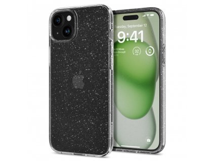 Spigen Liquid Crystal Glitter kryt na - iPhone 15 Plus - Crystal Quartz