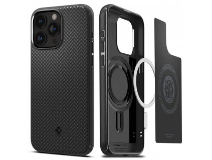 Spigen Mag Armor obal na - iPhone 15 pro - Matná čierna