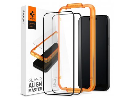 Spigen Glas.tR Align Master (2 balenia) ochranné sklo na - iPhone 15 pro - Čierna