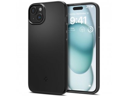 Spigen Thin Fit obal pre - iPhone 15 - Čierna