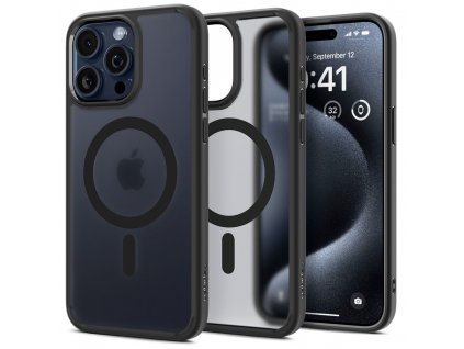Spigen Ultra Hybrid MagSafe obal na - iPhone 15 pro - Frost čierna