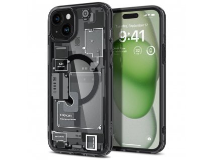 Spigen Ultra Hybrid MagSafe Zero One obal na - iPhone 15 - Čierna